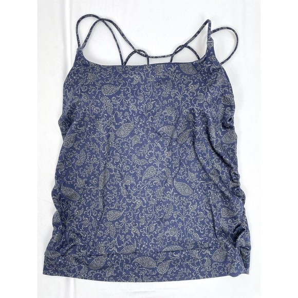 Athleta Tops Athleta Women Small Aqualuxe Batik Blousy Tankini Blue